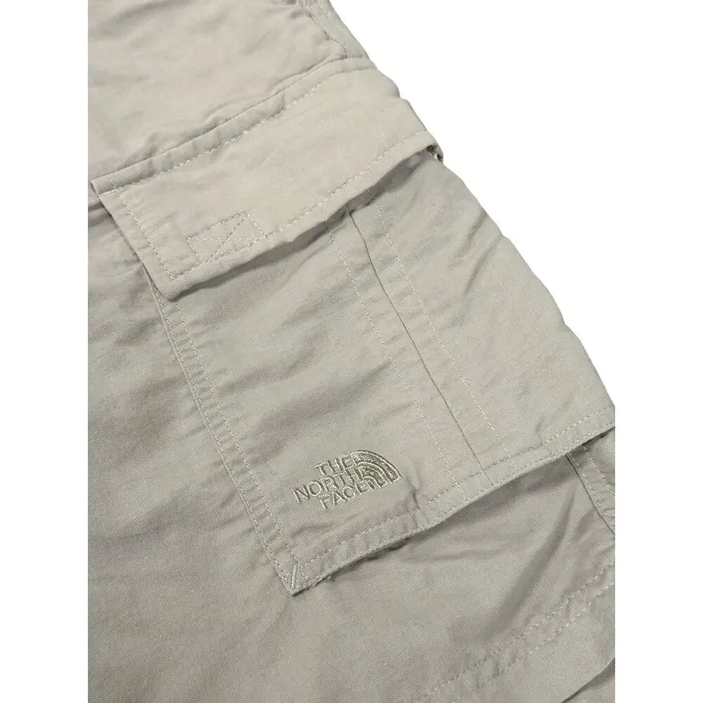 The North Face Men's S Beige Nylon Belted Cargo Shorts Gorpcore Hiking Camping